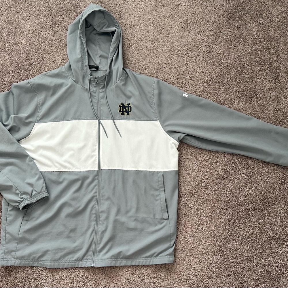Notre Dame Team Issued Wind Breaker Full Zip Jacket